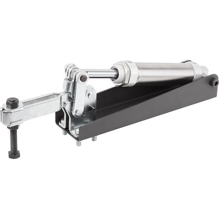 Kipp Pneumatic Clamp Horizontal, Form:A, Steel, Comp:Steel F1=3000 K1548.03000